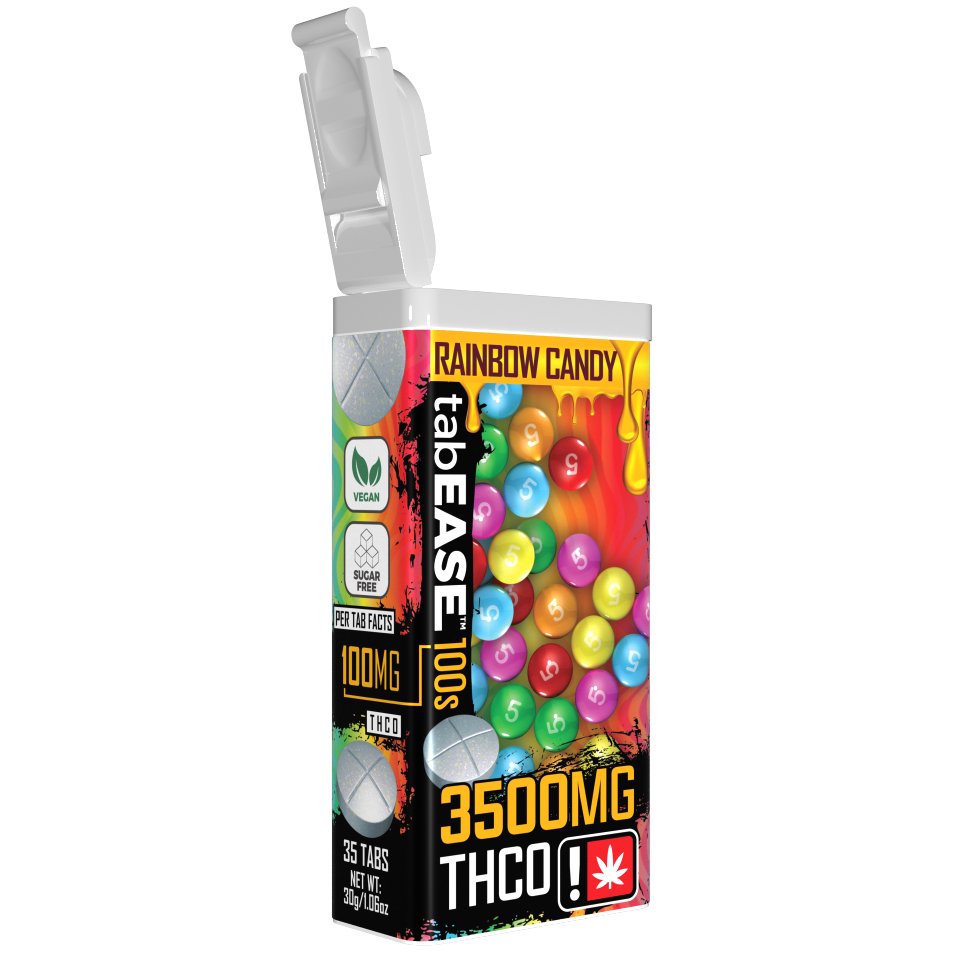 3500MG D9o THC Pills Rainbow Candy 35pc TabEASE 100s The TabEASE